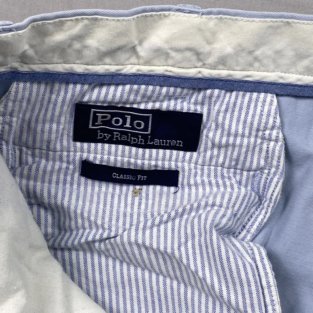 Polo Ralph Lauren Classic Fit Chino Pants Mens 36x34 Light Blue Cotton Casual